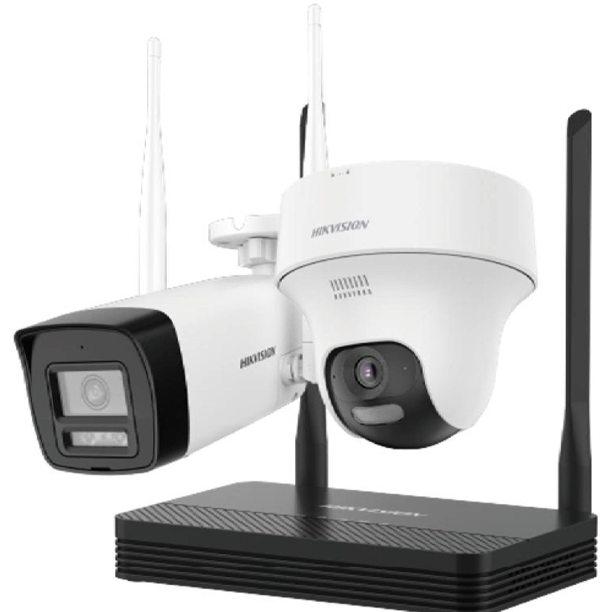 4MP H.265 One bullet + One turret WiFi NVS Kit DS-J142I(STD)/NKS424W03H