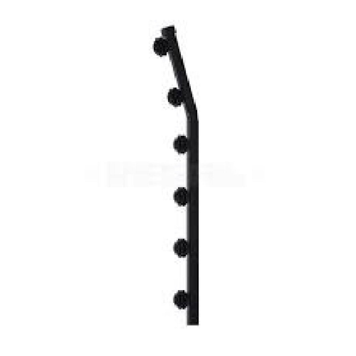 Nemtek Fence Pole  - 6Line Flat Bar Straight Black-TG-EF12-1