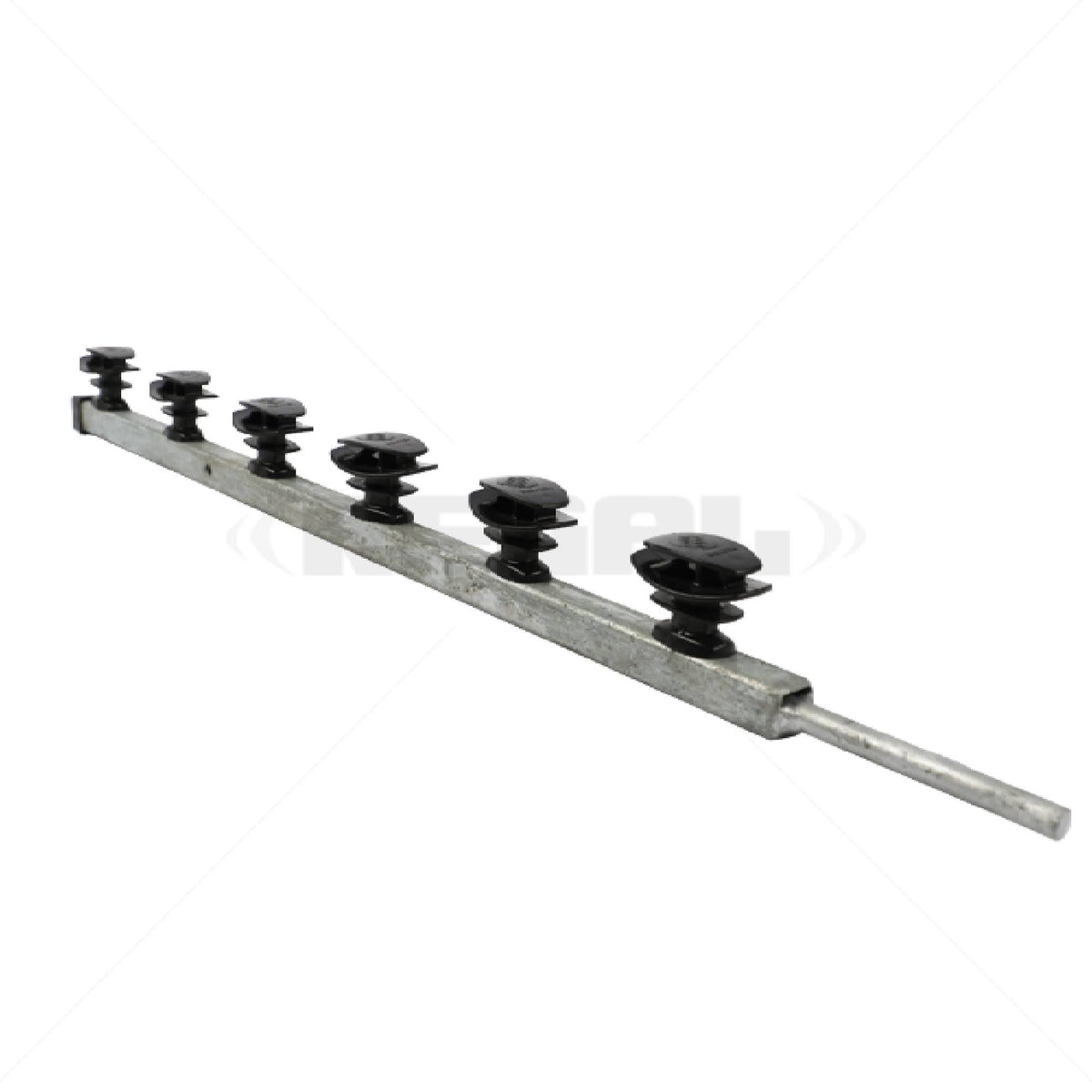Nemtek Fence Pole - 6Line Square Tube Galv +Pin Jurassic Black Bobbin-TG-EF112